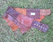 Custom Order - Leather Tribal Costume Belt Basic w/ Hanging Pocket - Browns - Pixie, Hippie, Festival, Fairy, Psy, Burning Man