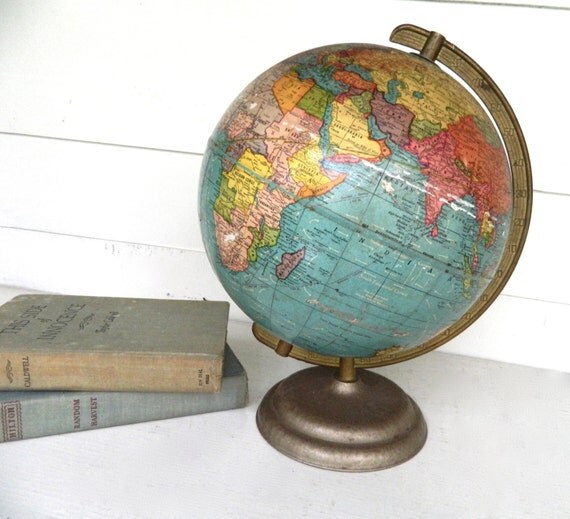 Vintage World Globe Metal Stand