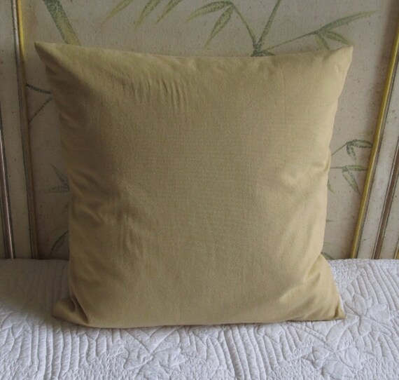 maize organic cotton duck pillow cover with insert