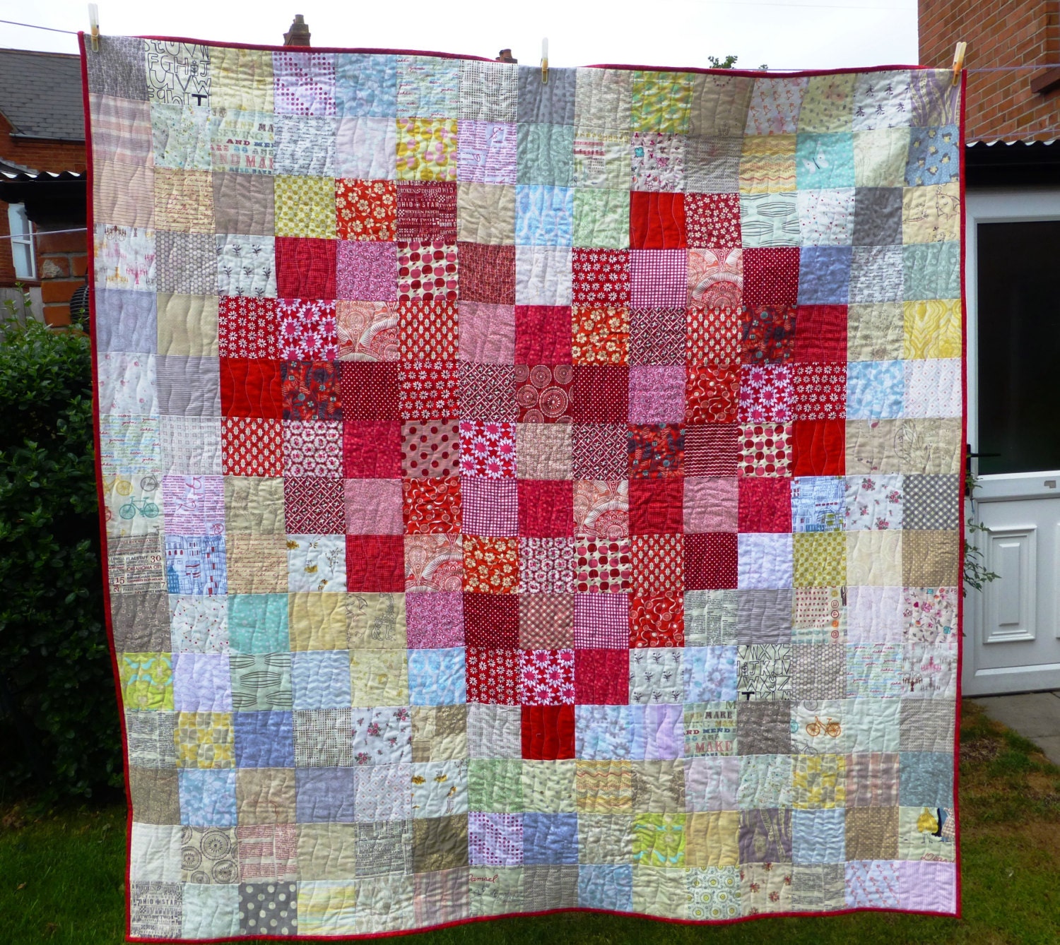 PDF Pattern Pixelated Heart Quilt: Level Beginner