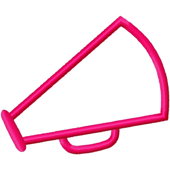 Cheer Megaphone Applique Embroidery Design 4x4 by AppliqueCandy