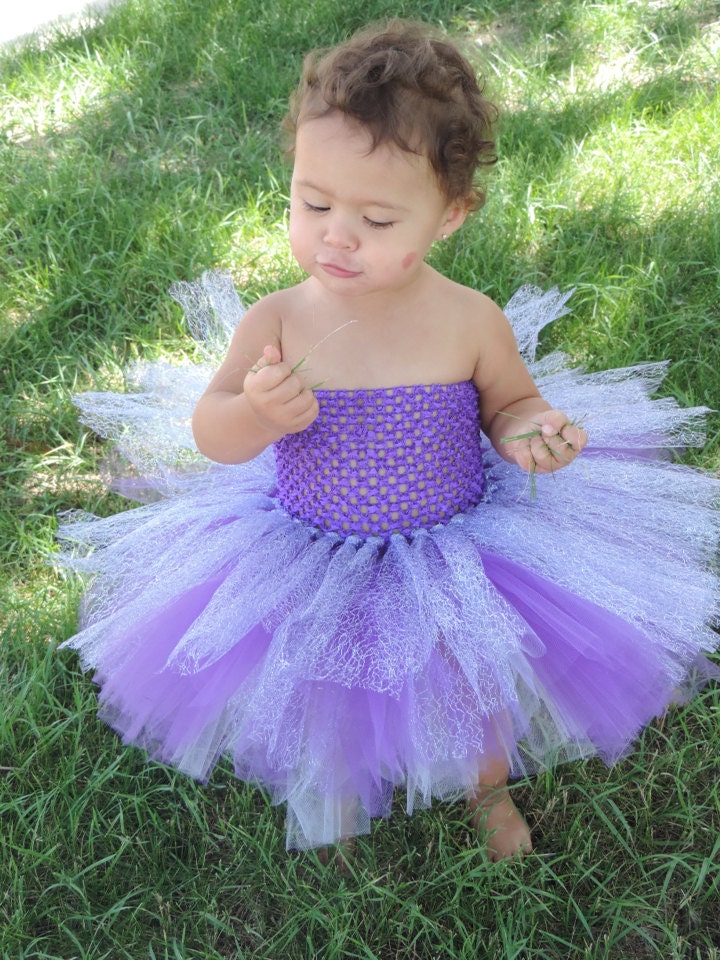 birthday tutu dress in multi purple