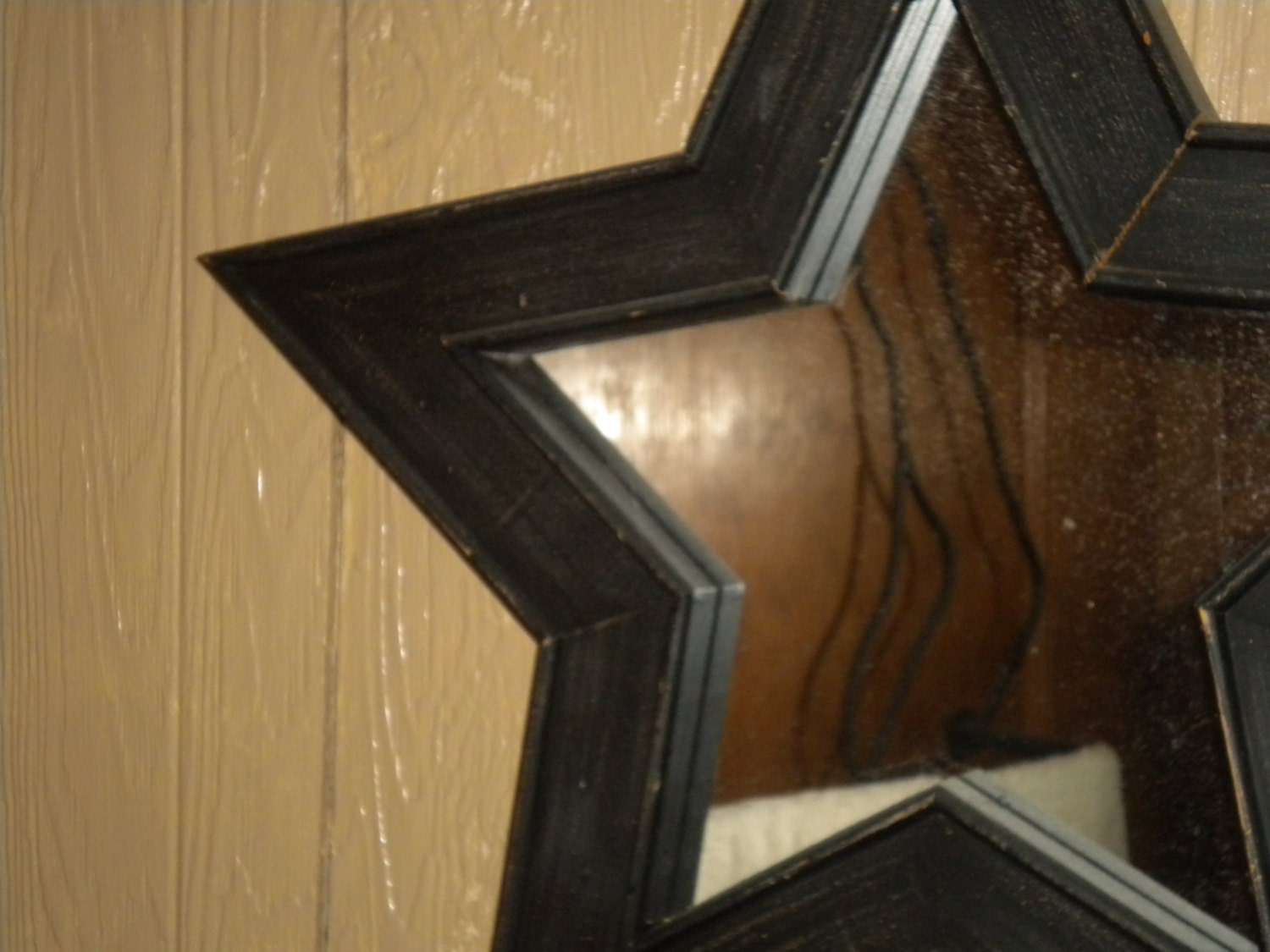 Primitive Wooden Star Mirror Primitive Bath Country Decor
