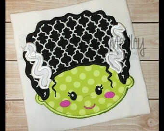Frankie Frankenstein's Bride Applique EMBROIDERY DESIGN