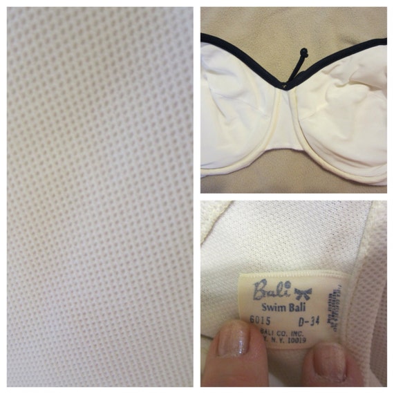 Vintage 60's Bikini Two piece bathing suit Bond Girl White
