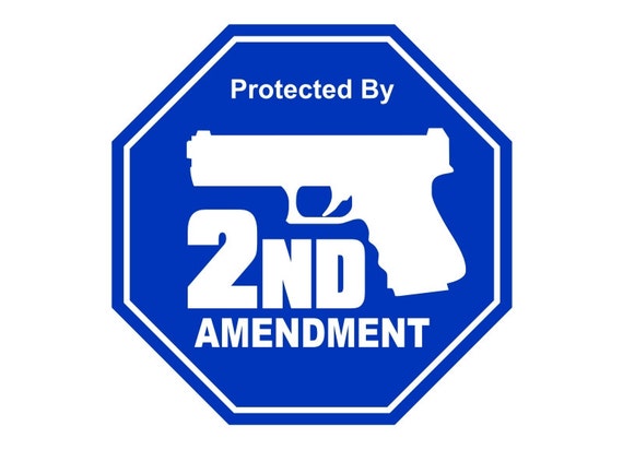 2nd Amendment Hard Hat Sticker / Decal / Vinyl Label by DuraDecals