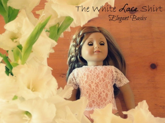 SALE The White/Pink Lace Shirt - American Girl Clothing