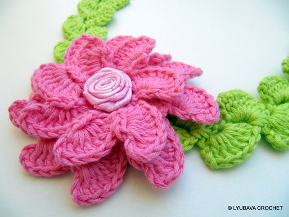 CROCHET PATTERN Flower Headband Baby Girl by LyubavaCrochet