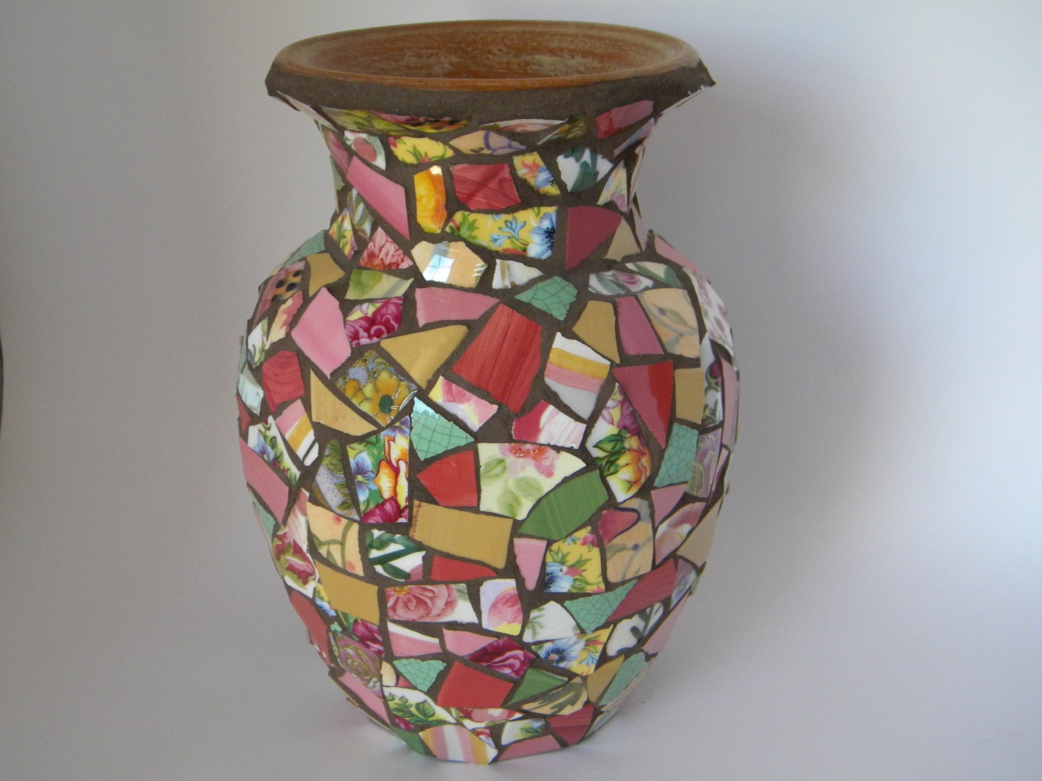 Floral Mosaic Vase by TheMosartStudio on Etsy