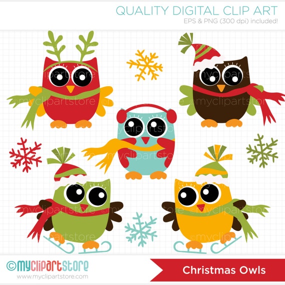 christmas owl clip art free download - photo #9