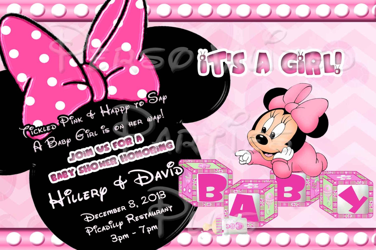 Minnie Mouse Baby Invitations 7