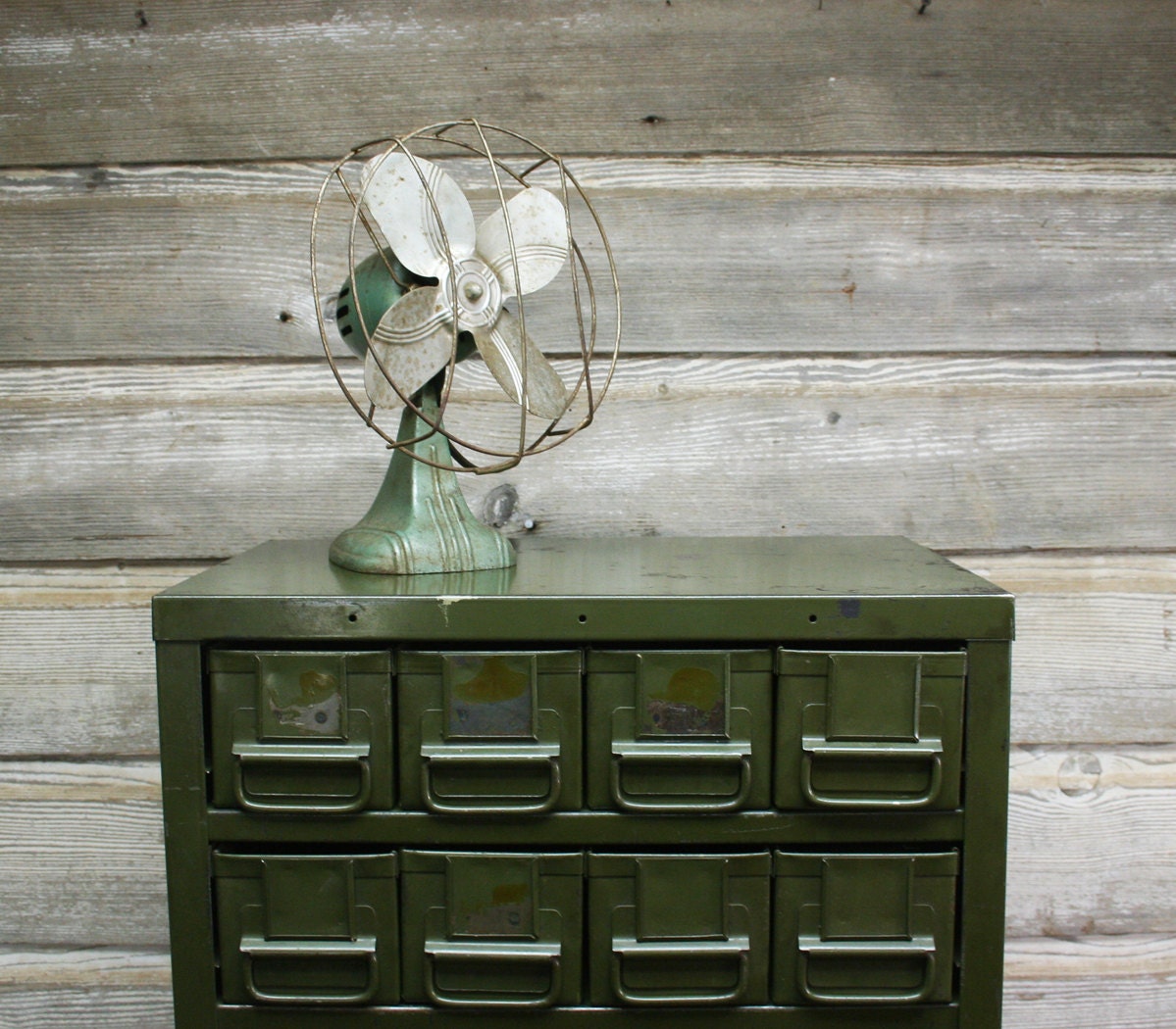 Vintage Industrial Library Card Catalog Steel Multi Drawer