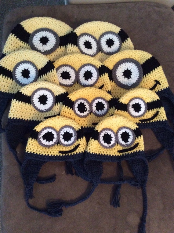 Free Shipping in Canada, Crochet Minion Hat, infant to child, cotton yarn