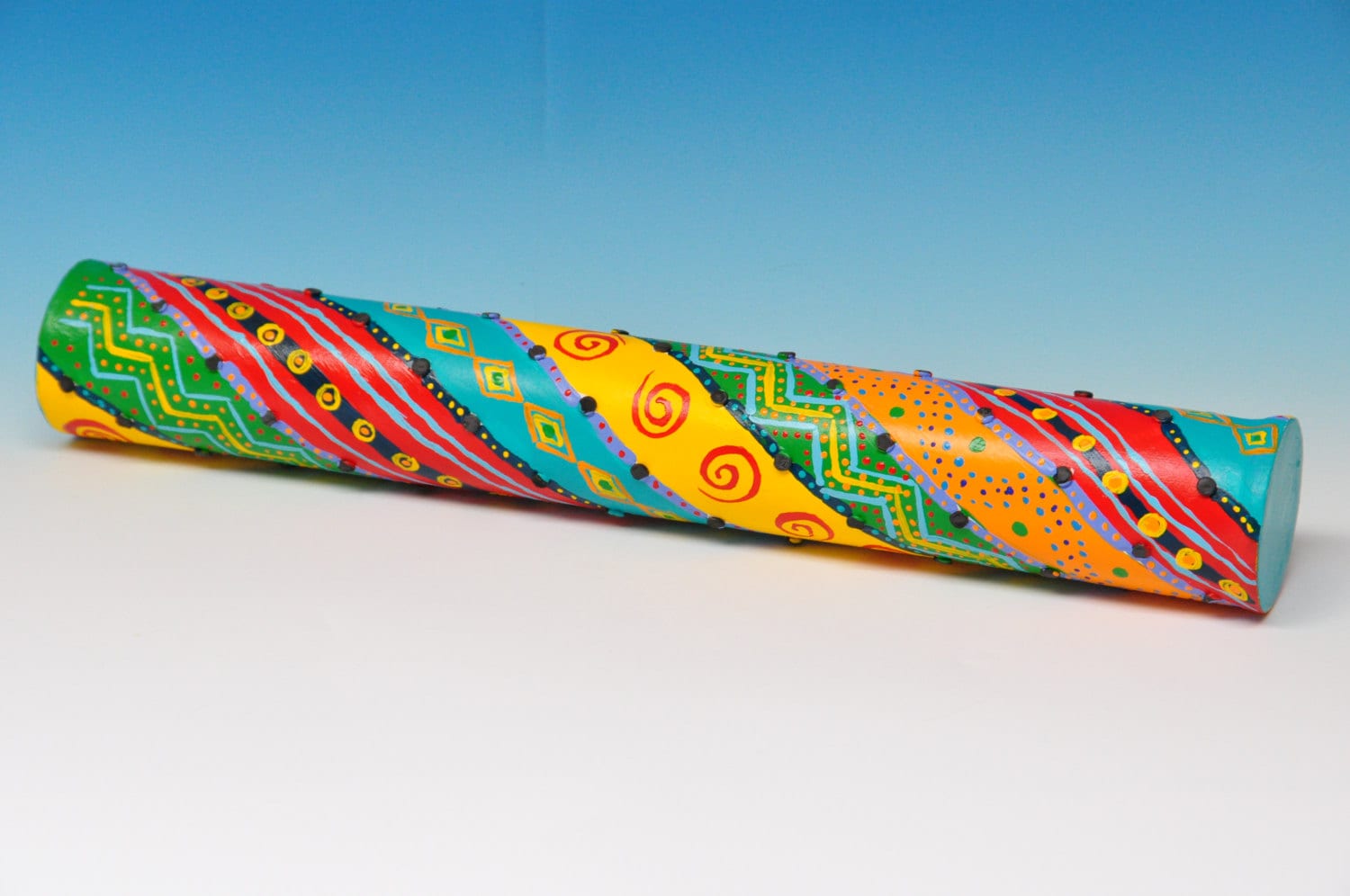 Items similar to Ceramic rain stick, tribal style, with ethnic designs