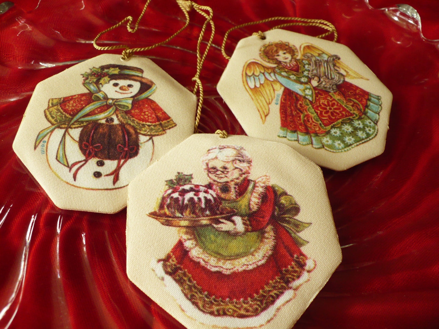 3 Vintage scented Avon Christmas ornaments