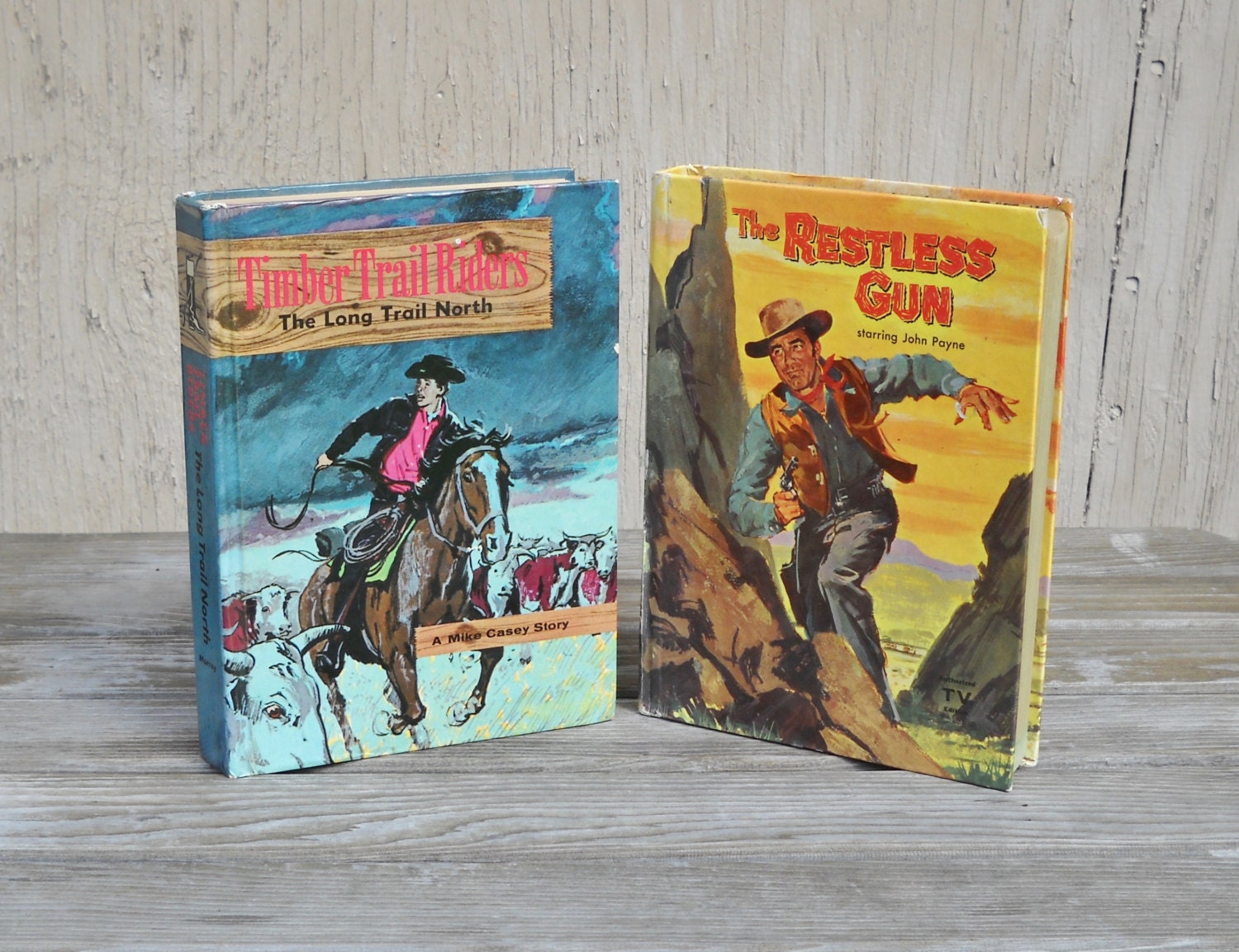 Vintage Western Books for Youths by Whitman Restless Gun