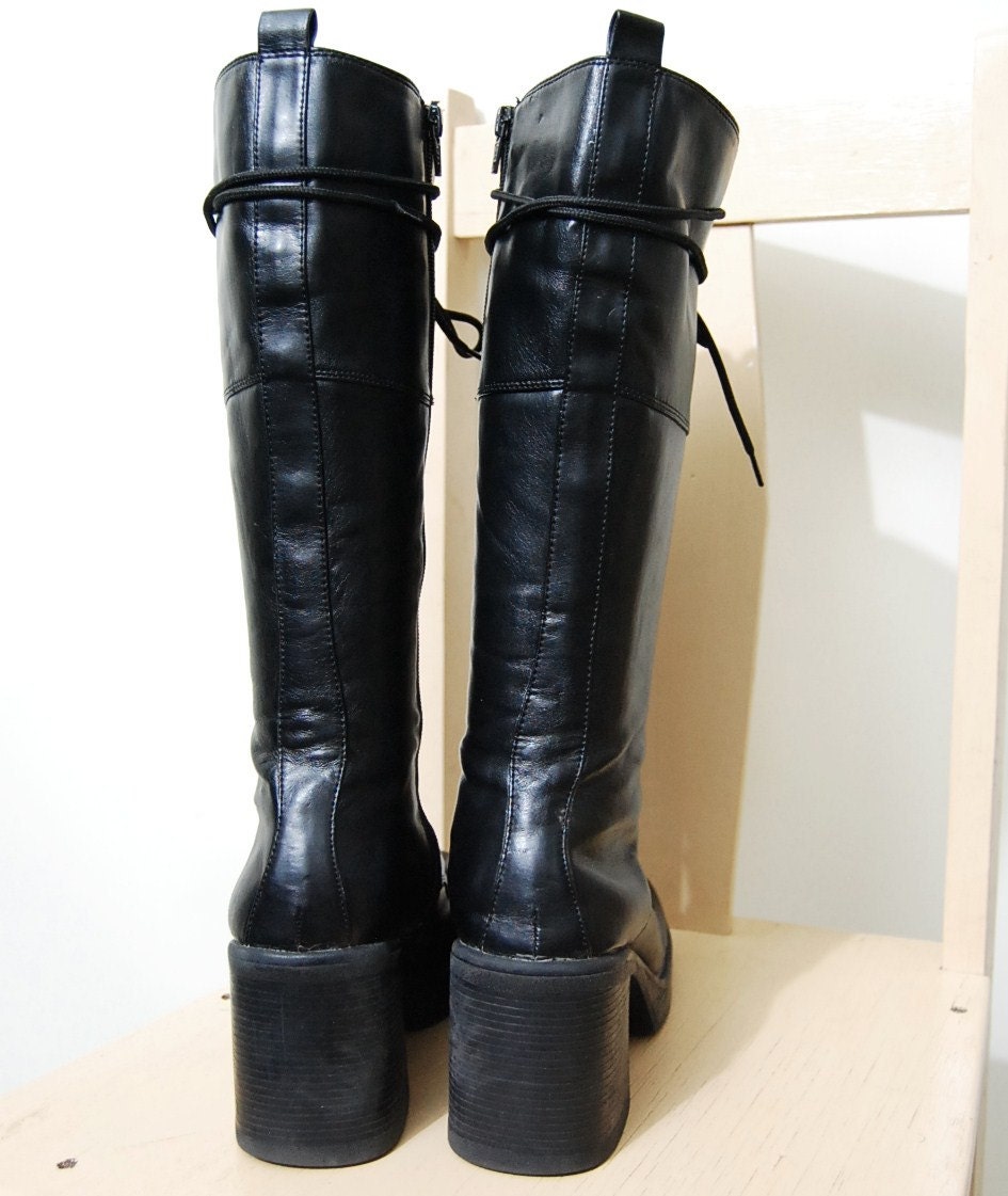 90s knee high platform boots