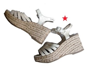 CHARLES JOURDAN sandals platform I cord wedge us5 fr36 uk4