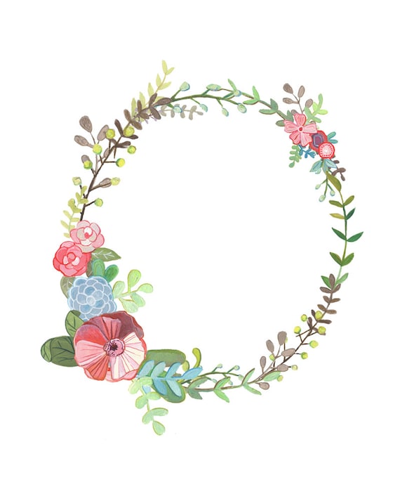 O Floral Letter Illustration Floral Typography