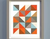 Geometric Poster print, Harlequin, Retro poster, Mid century modern, abstract art, minimalist poster, abstract wall art, home decor