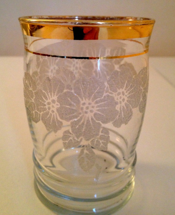 Vintage GoldRimmed Drinking Glasses Free Shipping