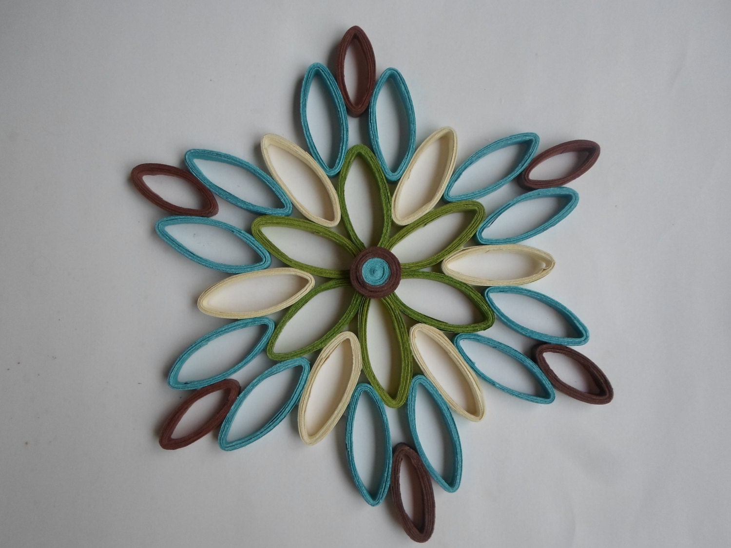 Turquoise wall  hanging Modern wall  decor  Paper  wall  art