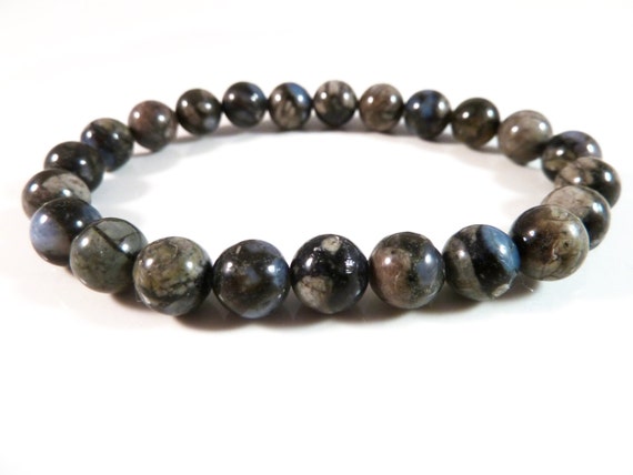 Que Sera Stone Stretch Bracelet 8mm Smooth Round Gemstone