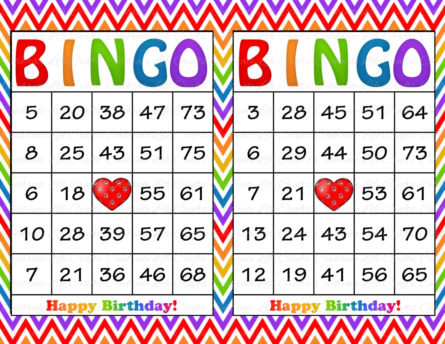 Free Printable Birthday Cards Of Bingo