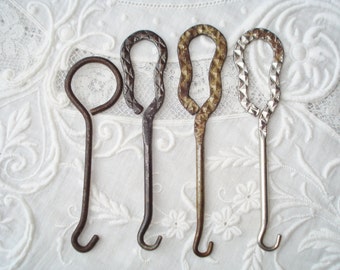 Vintage Metal Shoe Button Hooks