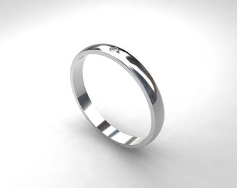 simple platinum wedding rings