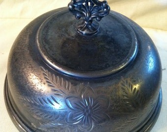 Vintage etched silver plated cloche