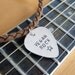 RESERVED FOR DANSTHEMAN // vegan rock star necklace // hand stamped guitar pick pendant