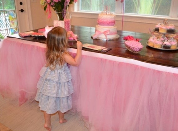 Custom Tulle Tutu Table Skirt Wedding, Birthday, Baby Shower Il_570xn