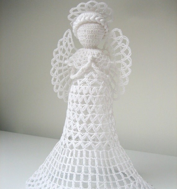Flache engel. weiÃer engel hoch häkeln. engel von linzes auf etsy