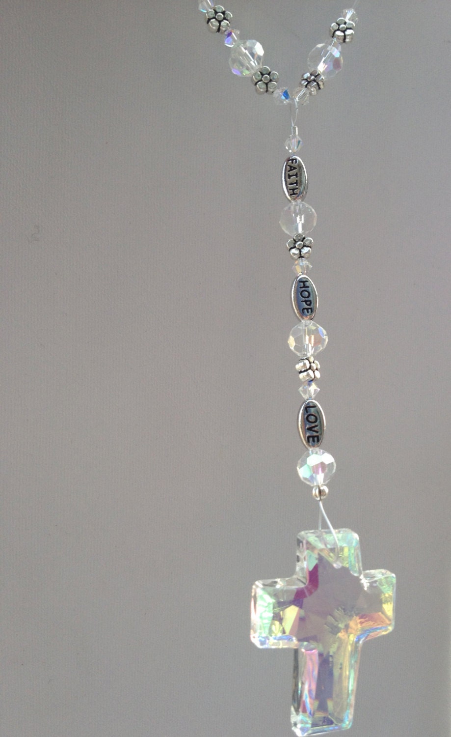 Cross Suncatcher Faith Hope Inspire Car by FaithHopeInspire