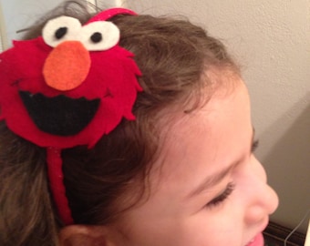 Elmo/Cookie monster felt headband