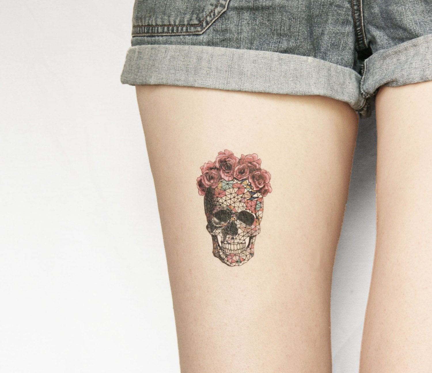 Flower Sugar Skull Tattoo