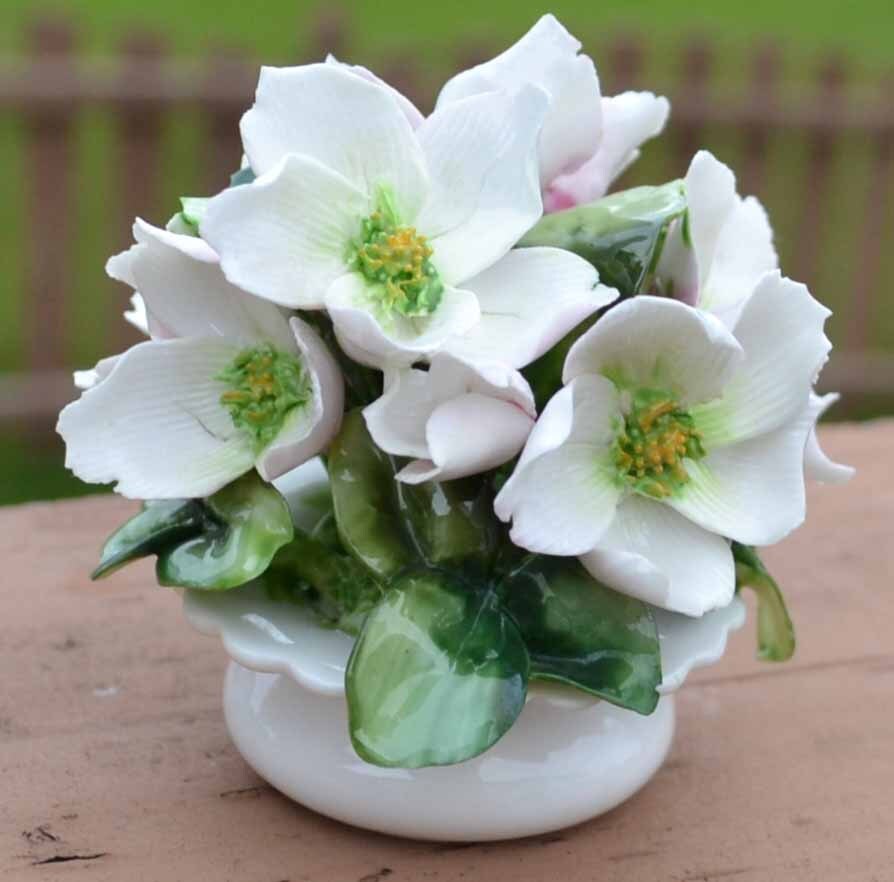 antique staffordshire crown bone china flowers in a vase made antique staffordshire crown bone china flowers in a vase made