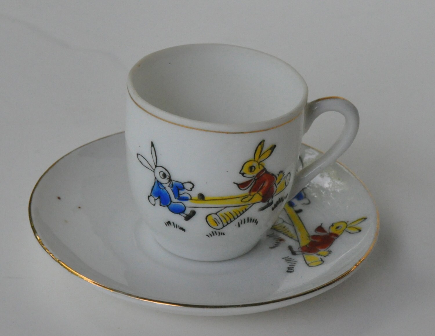 Children's Tea Cup and Saucer by dishinit on Etsy