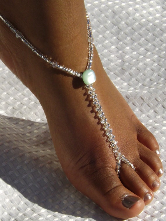 Foot Jewelry Barefoot Sandals Bridal by SubtleExpressions on Etsy