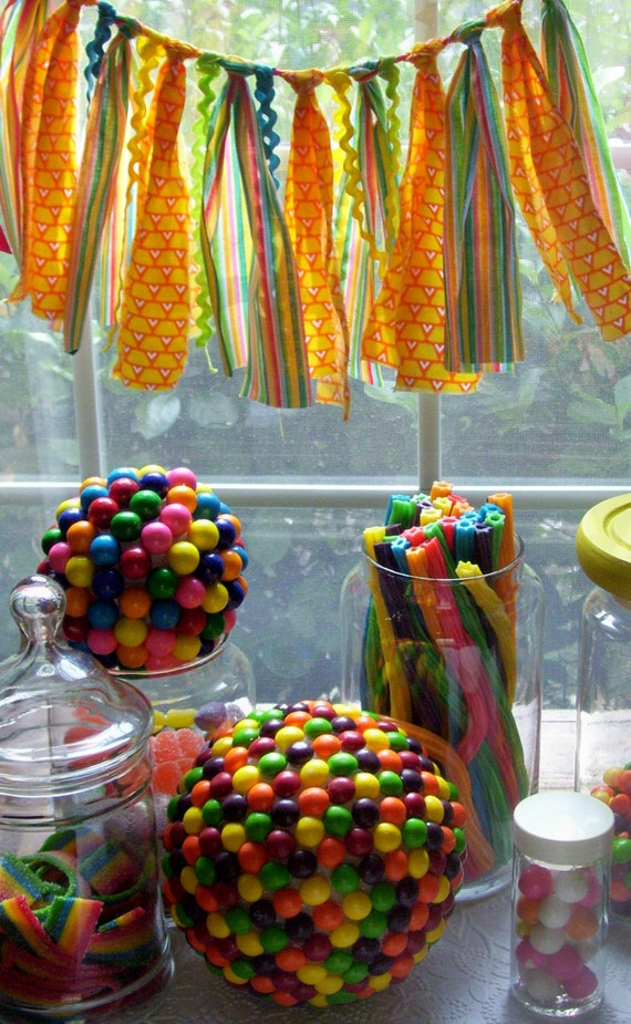 Items similar to CANDYLAND PARTY Decor, Skittles ball, Candy Party ...