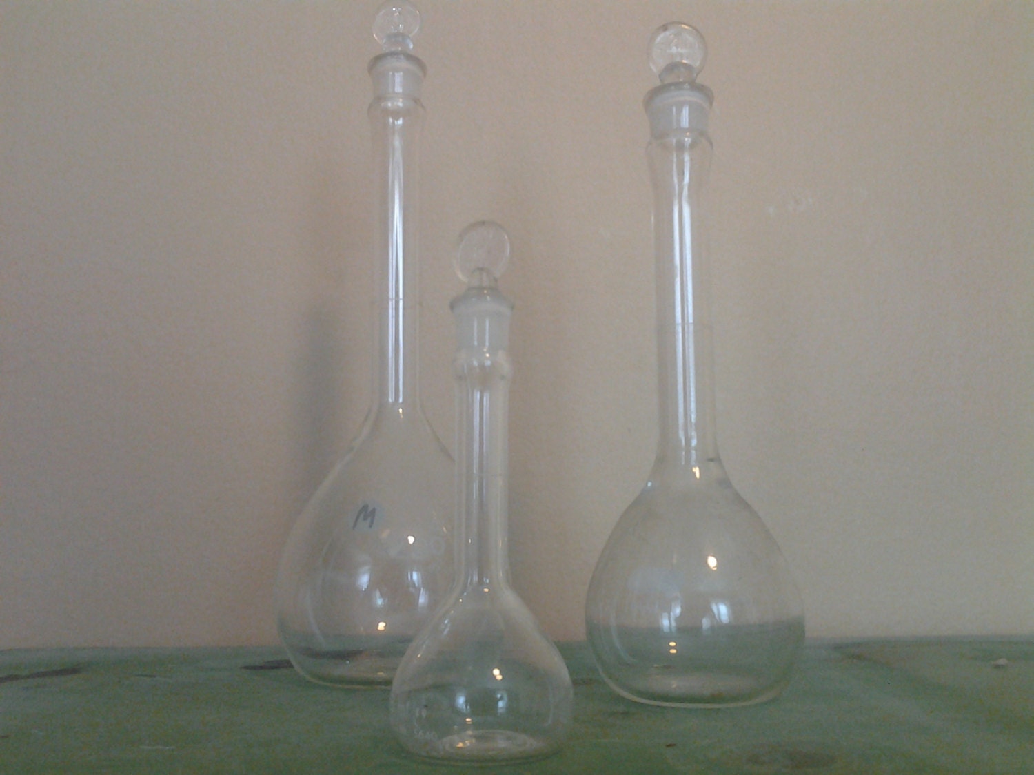 Antique Lab Equipment. 3 Vintage Pyrex Test Tube Beaker Mad
