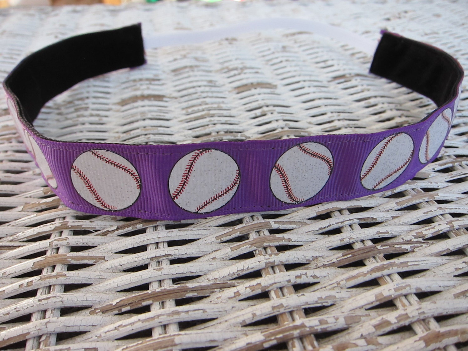 Purple Softball Headband Adjustable Sports Headband