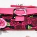Wristlet clutch purse, Fold over purse, Cell phone purse, iPhone5 wallet, Samsung Galaxy note2, Cell phone wristlet, Make up bag, Rose purse