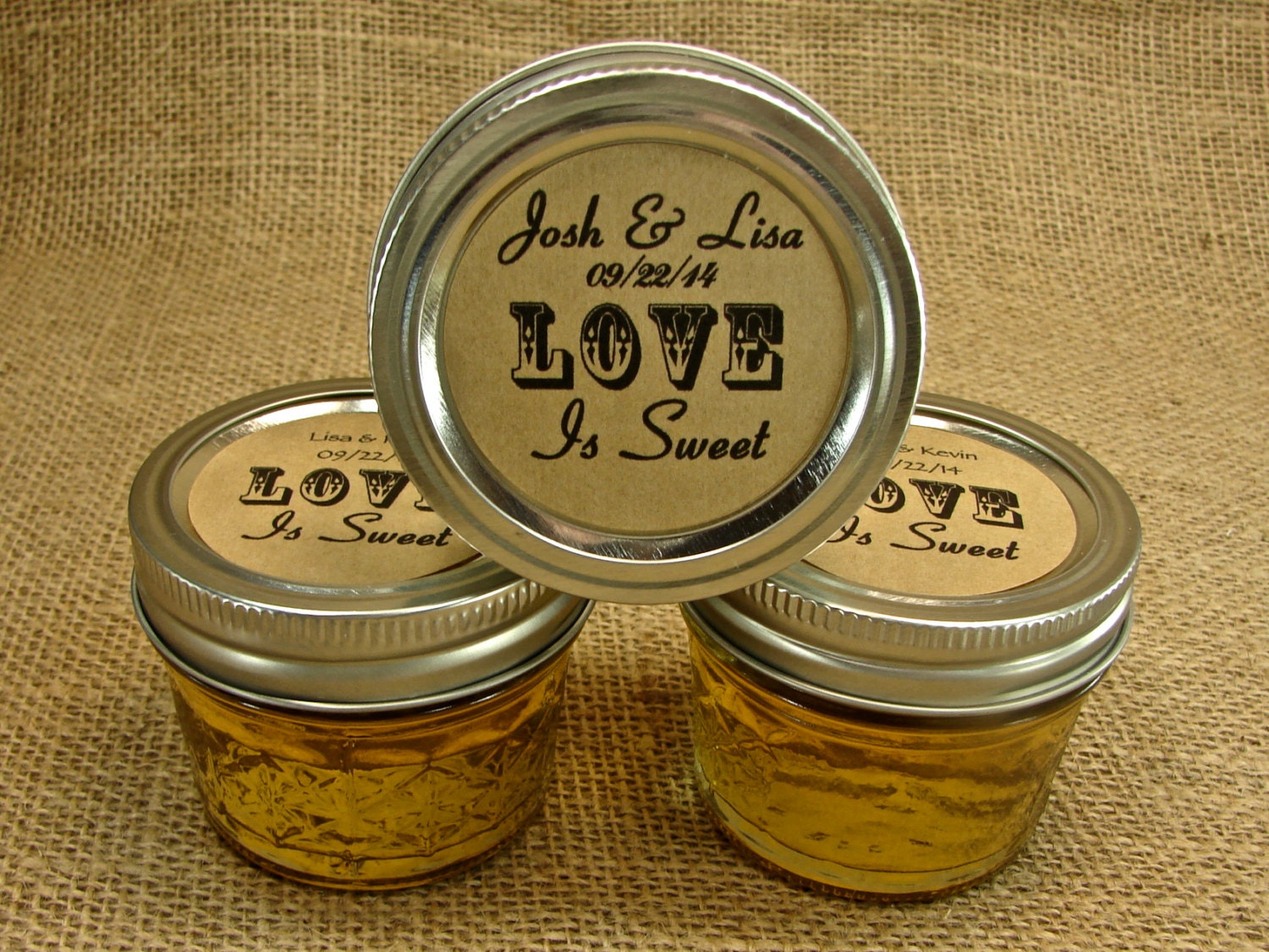 Mason Jar Wedding Favors Personalized Mason Jar Honey Favors