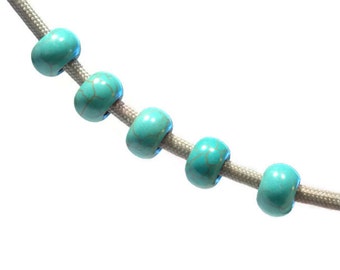Turquoise Paracord Beads - Stunning 5.5mm hole beads - Great for 550 Paracord Bracelets and Necklaces