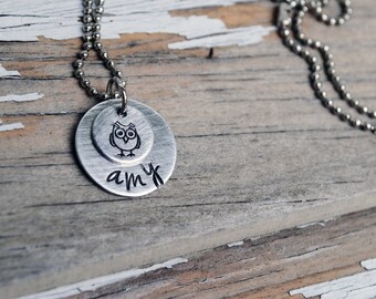 Personalized Owl Necklace, Little Lady Owl Necklace, Girly Owl Necklace, Tween Necklace, Owl Necklace