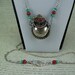 Nepal Silver Flask Necklace, Turquoise Beads, Red Coral Beads, Snuff Bottle, Perfume Bottle Necklace, Bottle Necklace, Flask, Urn