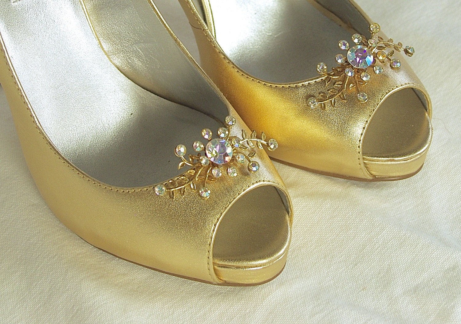 Vintage Rhinestone Shoe Clips Bridal Shoe Clips Rhinestone