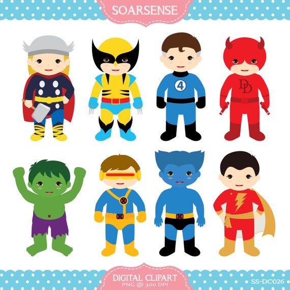 superhero clipart etsy - photo #50